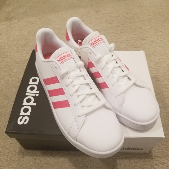 adidas Other - Adidas Grand Court Shoes big kids size 6 women siz